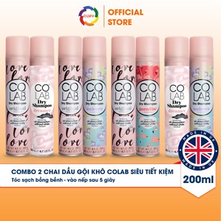 Combo dầu gội khô Colab 200ml, trọn bộ mùi hương, giá siêu tiết kiệm