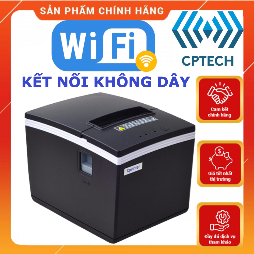 Máy in hóa đơn khổ k80 nhiệt, Máy in bill khổ k80 Xprinter XP-N260 WIFI in không dây