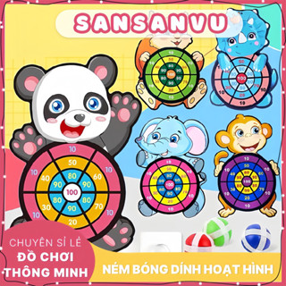 Ném Bóng Dính, Bảng Phi Tiêu Bóng Ném Dính Rèn Luyện Tính Tập Trung Cho Bé Kèm 3 Bóng