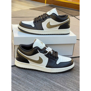 Giày thể thao sneaker 𝐉𝐨𝐫𝐝𝐚𝐧 jd 1 low đen móc nâu , giày jd nâu trắng cổ thấp cao cấp nữ chuẩn sc trung - ảnh thật
