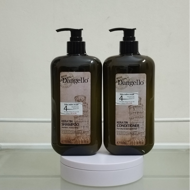 Dầu Gội & Xả siêu mềm mượt Dangello Keratin 500ml chính hãng Cty Thái Hương