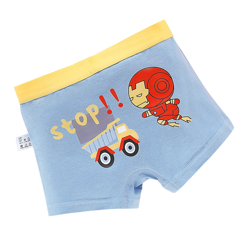 Combo 4 quần sịp đùi siêu nhân cho bé trai, quần lót cho bé trai cotton thoáng mát hình ngộ nghĩnh dễ thương