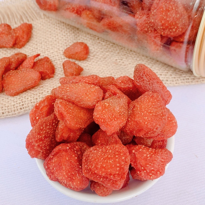 Dâu Sấy Dẻo Đà Lạt Nguyên Vị Chua, Cực Ít Ngọt