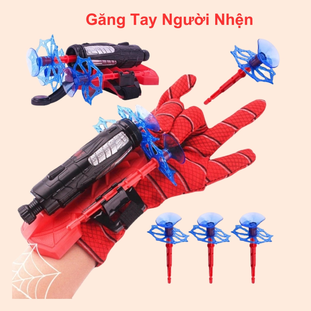 Găng tay người nhện siêu nhân nhện có lazer cao cấp cho bé vui chơi thỏa thích