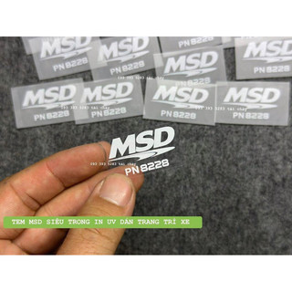 Tem msd siêu trong suốt in uv mực nổi dán trang trí xe