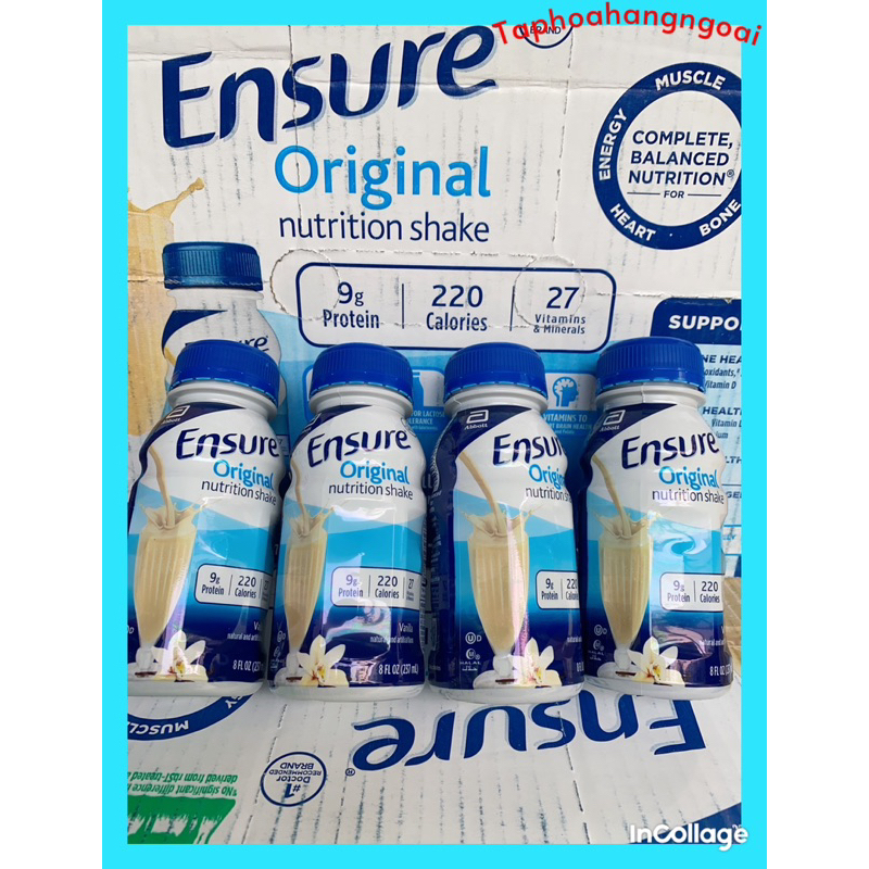 [AIR]Sữa nước Ensure 237ML nội đia Mỹ thùng 24 chai