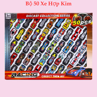 Bộ 50 xe ô tô hợp kim cao cấp chống va đập cho bé sưu tập đa dạng mẫu mã