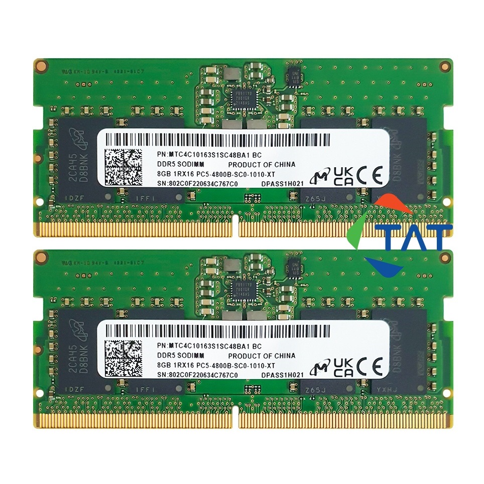 Ram Laptop 8GB DDR5 4800Mhz 5600Mhz Micron Hynix Samsung Mới - Bảo hành 3 năm 1 đổi 1