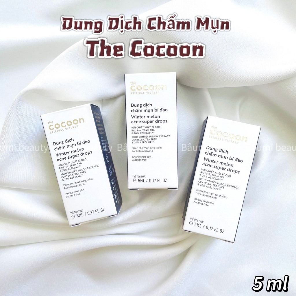 Dung dịch chấm mụn Bí Đao The Cocoon 5ml giúp giảm sưng, gom cồi mụn và làm dịu nốt mụn Việt Nam