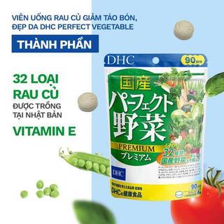 Viên uống rau củ tổng hợp dhc perfect vegetable premium japanese harvest bổ sung chất xơ nhật bản 30/90 ngày