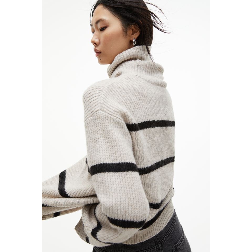 Áo Len cổ lọ H&M - Màu Sọc