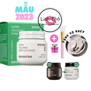 [TẶNG CỌ-MẪU MỚI] Mặt Nạ Đất Sét Innisfree Super Volcanic Pore Clay Mask 2X Tro Núi Lửa