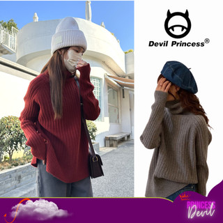 Áo len nữ cổ lọ màu đỏ noel dáng trơn nhiều màu basic phong cách hàn quốc ullzang thu đông DEVIL