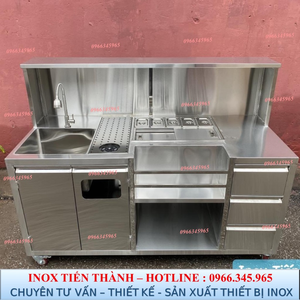 Tủ quầy , thiết bị bếp Inox( Liên hệ đặt ngoài)