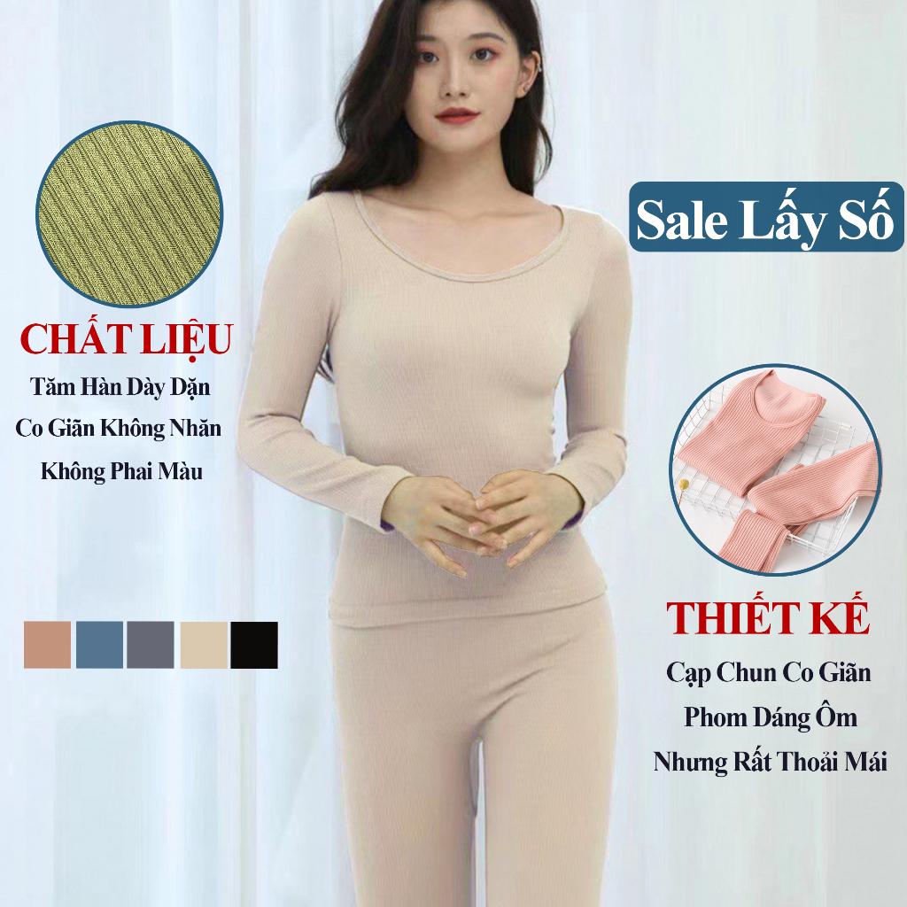 Bộ Mặc Nhà Thu Đông Nữ Dài Tay Nữ Thun Tăm Co Giãn Ôm Body Madela, Bộ Mặc Nhà Nữ Thu Đông Dài Tay Co Giãn Thoải Mái