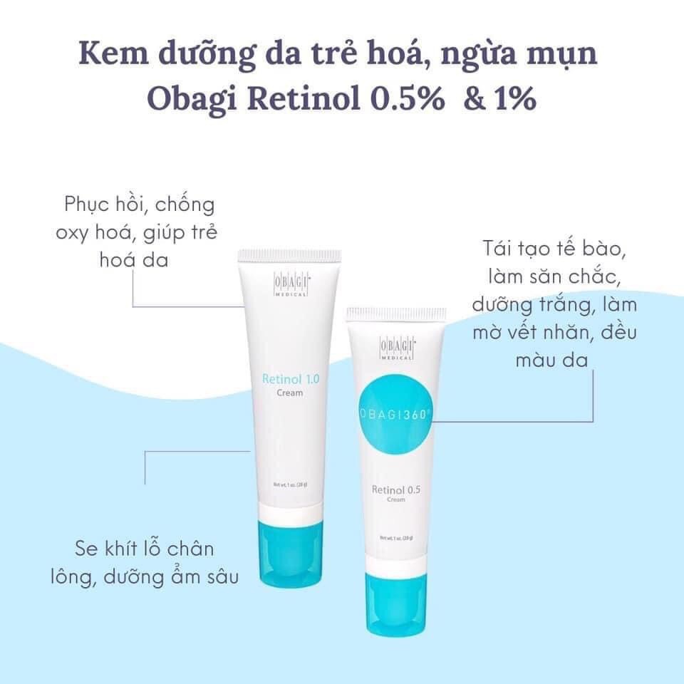 Kem dưỡng da mặt RETINOL  O B G chống lão hóa ngừa mụn 360 Retinol 0.5% - 1.0% 28g  / Subeo Beauty