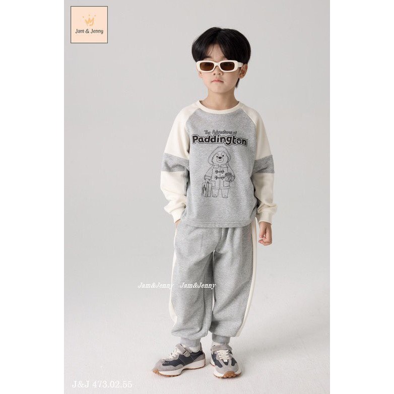 BD23145 Bộ nỉ da cá J&J BT BG Paddington gấu