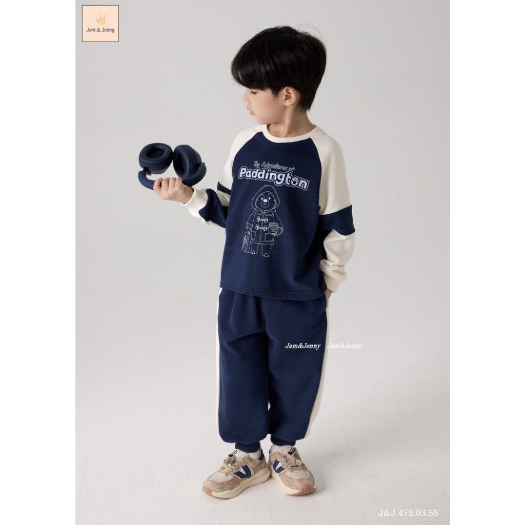BD23145 Bộ nỉ da cá J&J BT BG Paddington gấu