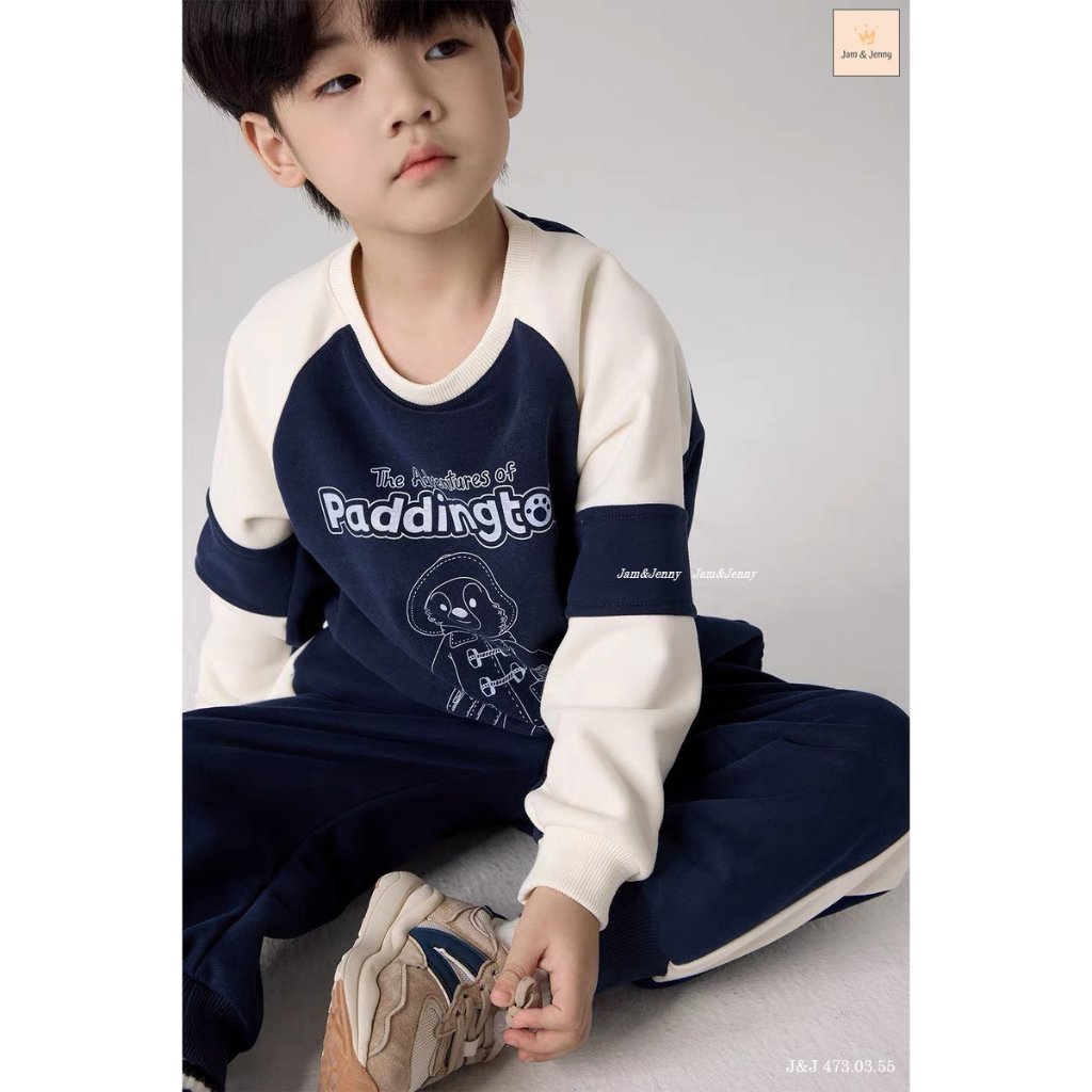 BD23145 Bộ nỉ da cá J&J BT BG Paddington gấu