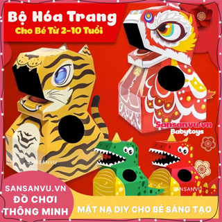 [LOẠI 1 SIZE TO] Đồ chơi hoá trang đầu kì lân, khủng long, Đồ chơi ngày hội trung thu vui nhộn cho bé.
