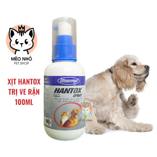 Xịt trị ve rận cho chó mèo Hantox Spray 100ml, diệt bọ chét, ký sinh trùng cho chó mèo, thú cưng Mèo nhỏ pet shop