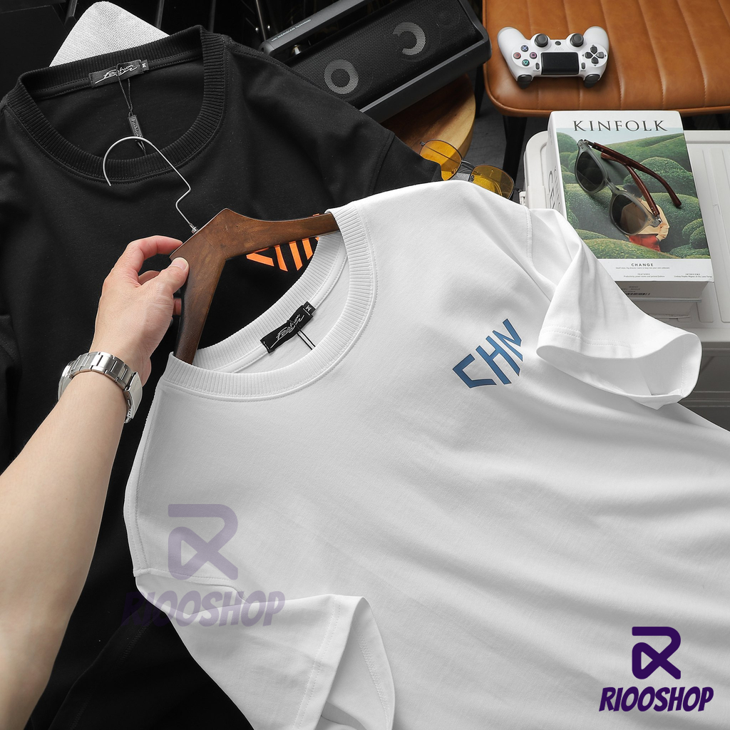 Áo thun nam nữ tay lỡ, áo phông nam form rộng oversize màu trắng, đen đẹp RIOOSHOP RTO001