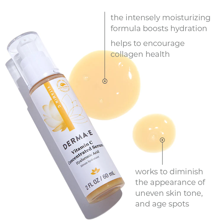 Tinh chất dưỡng ẩm và làm sáng da Serum Vitamin C Serum with Hyaluronic Acid ''DERMA-E'' 60ml