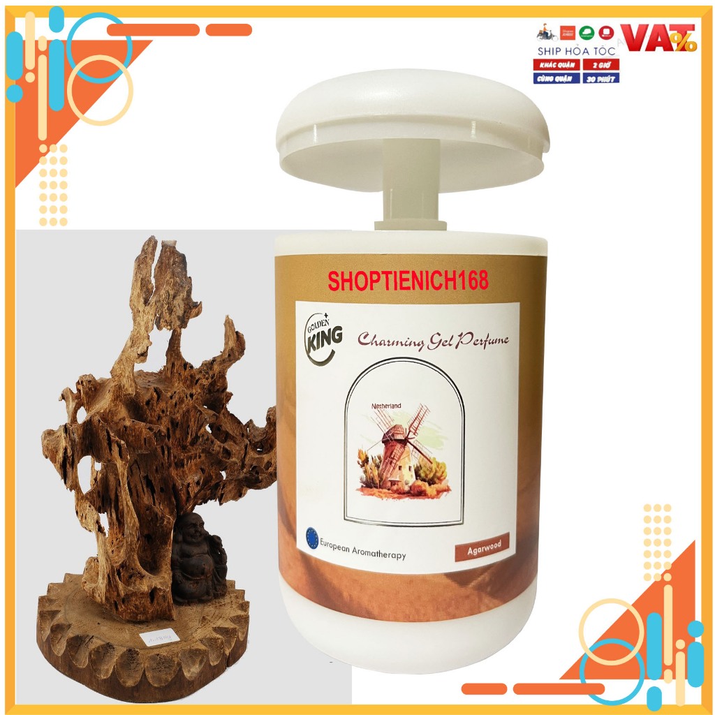 Sáp thơm phòng khử mùi GoldenKing Charming Perfume Hương Trầm Hương 240g