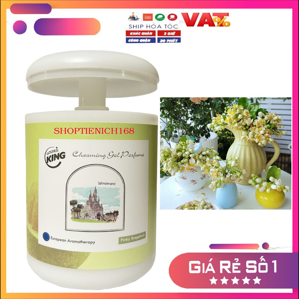 Sáp thơm phòng khử mùi GoldenKing Charming Perfume Hương Nhài 240g