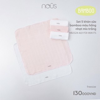 Set 5 khăn sữa bamboo NOUS cho bé, Sumi Baby