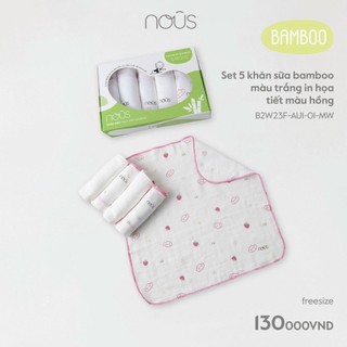 Set 5 khăn sữa bamboo NOUS cho bé, Sumi Baby