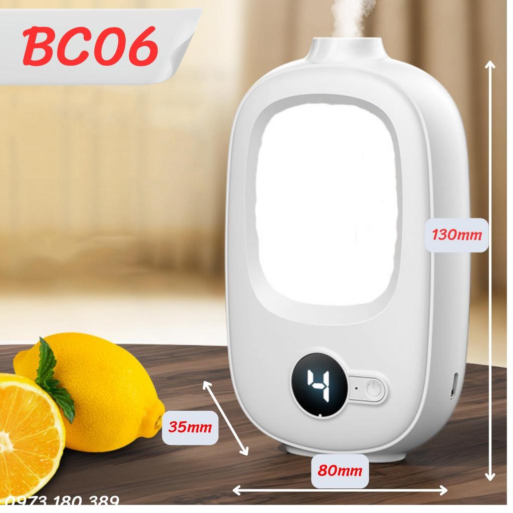 Máy Khuếch tán tinh dầu tự động hẹn giờ treo tường để bàn phòng ngủ phòng khách làm thơm nhà làm mát không khí _BC06