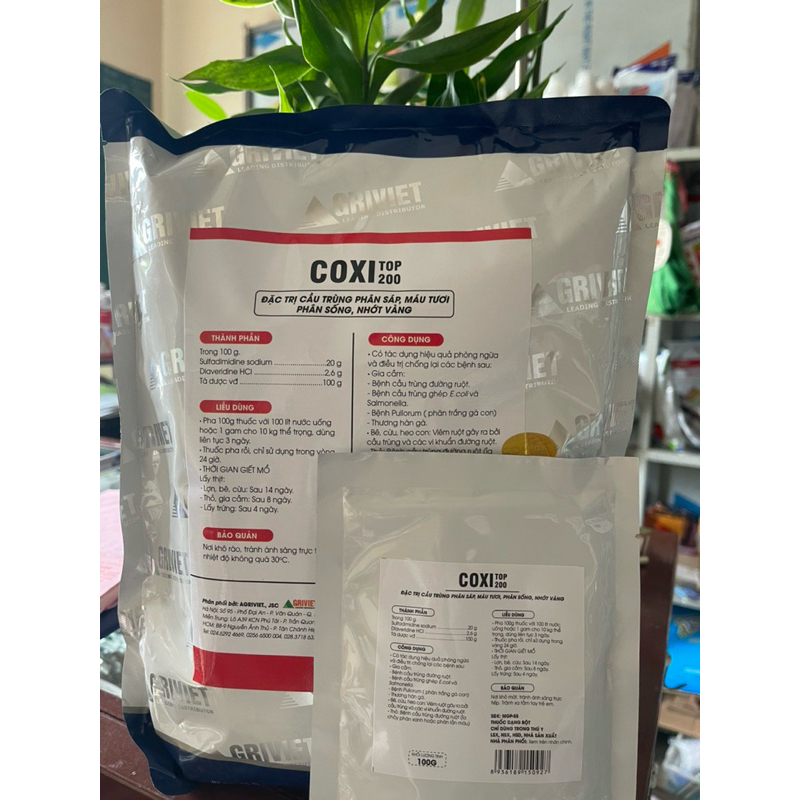 100gr Anticox S - Cầu trùng máu tươi, phân sáp, đầu đen, ký sinh trùng máu trên gia cầm