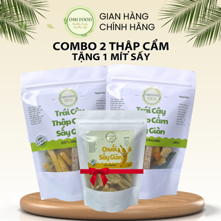 Combo 2 gói trái cây sấy thập cẩm 500g + tặng 1 chuối sấy OMI FOOD, thơm ngon giòn tan