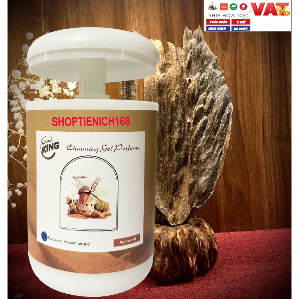 Sáp thơm phòng khử mùi GoldenKing Charming Perfume Hương Trầm Hương 240g