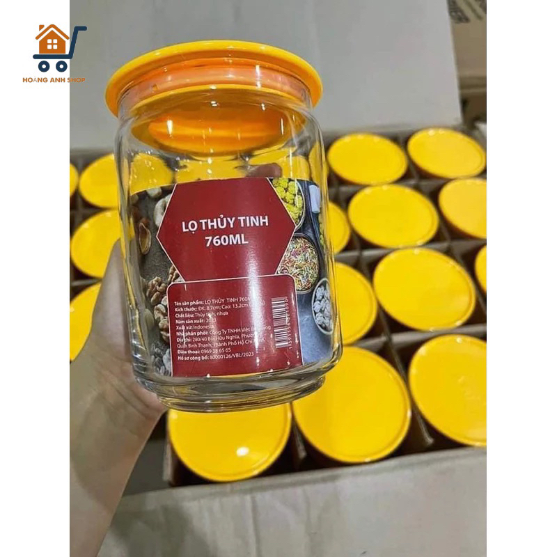 Hũ Lọ thủy tinh Indonesia 760ml Hkm Giá Rẻ