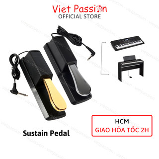 Chân đạp Pedal Sustain chất lượng dùng cho đàn Piano Điện đàn Organ Trống điện tử hai màu vàng bạc tiệnlợiVietPassionHCM