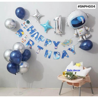 Set Bóng Trang trí Trí Sinh Nhật bé trai chủ đề Phi Hành Gia