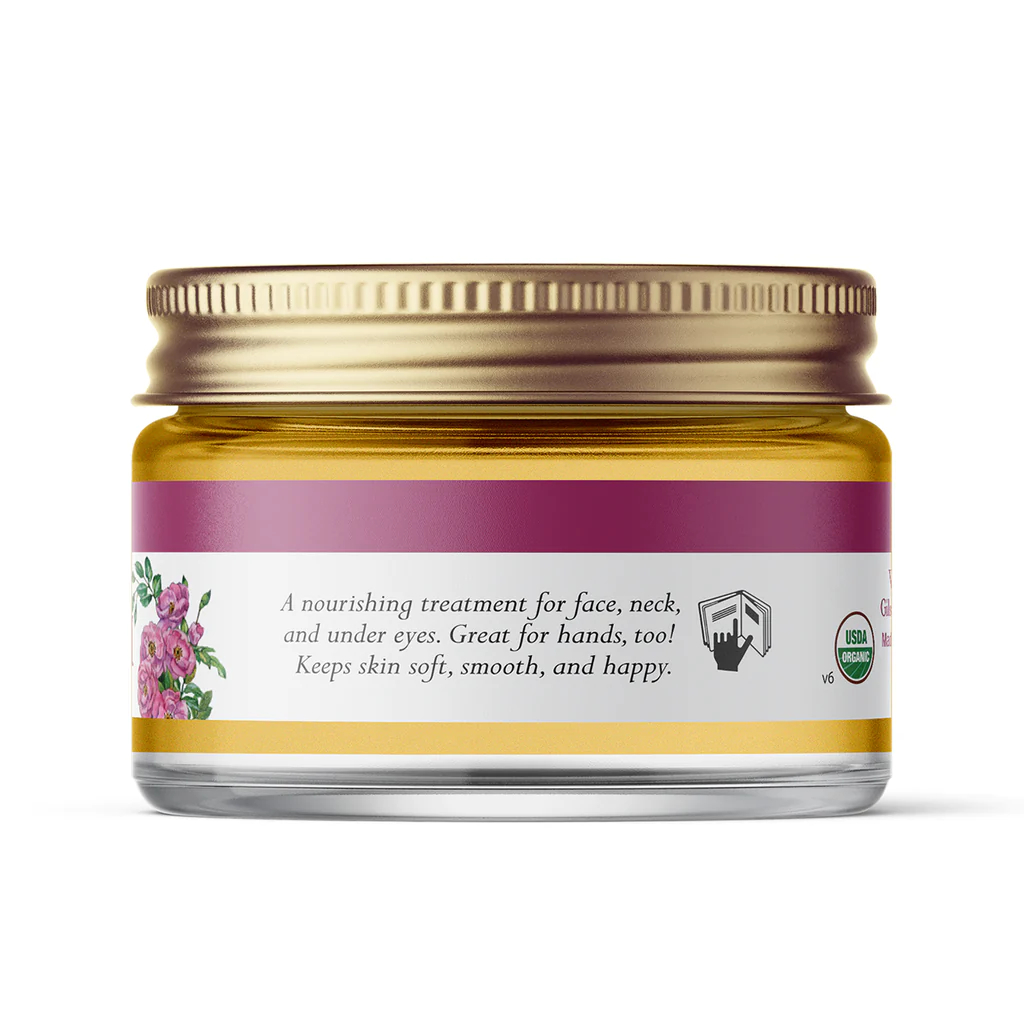 Sáp Dưỡng Hữu Cơ Hoa Hồng Dưỡng Ẩm Sâu Da Mặt Khô Lão Hóa Nhập Khẩu Mỹ BADGER Rose Beauty Balm USDA Organic 28g