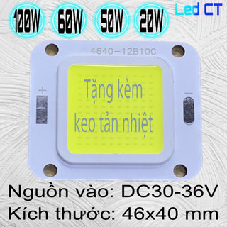 Chip led 50w trắng, vàng dc30-36v