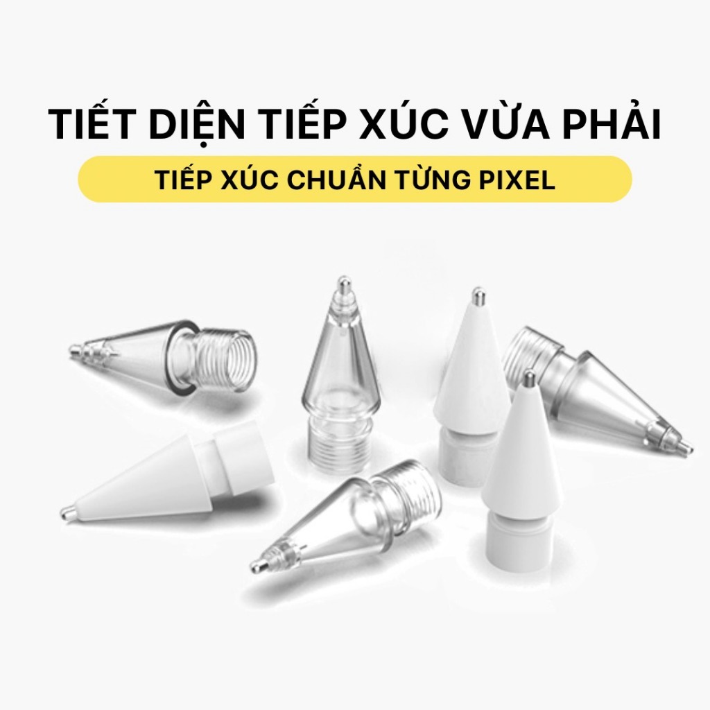 Đầu bút thay thế cao su - Ngòi kim loại ngắn dài dùng cho bút nhà táo 1/2