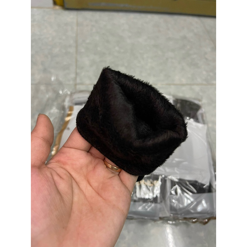 Ống tay lông cừu màu đen - găng tay - Nam bon chen được nha