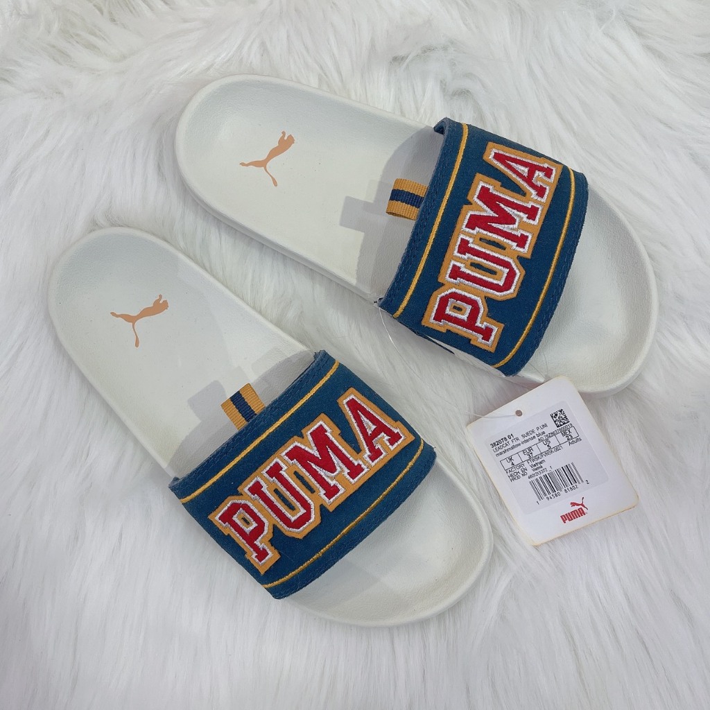 Chính Hãng - Dép P.u.m.a Suede - P.Uni -  White - Code: 382078 01