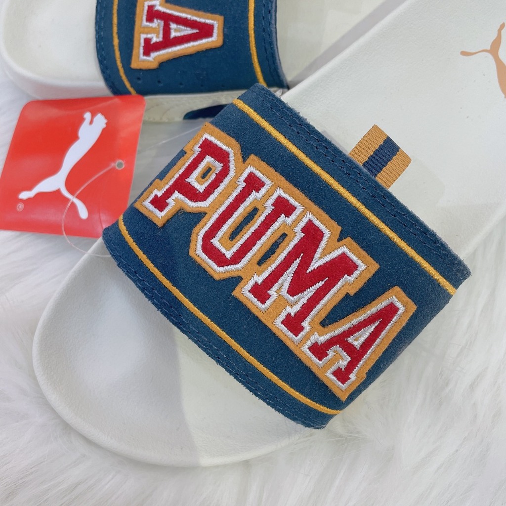 Chính Hãng - Dép P.u.m.a Suede - P.Uni -  White - Code: 382078 01