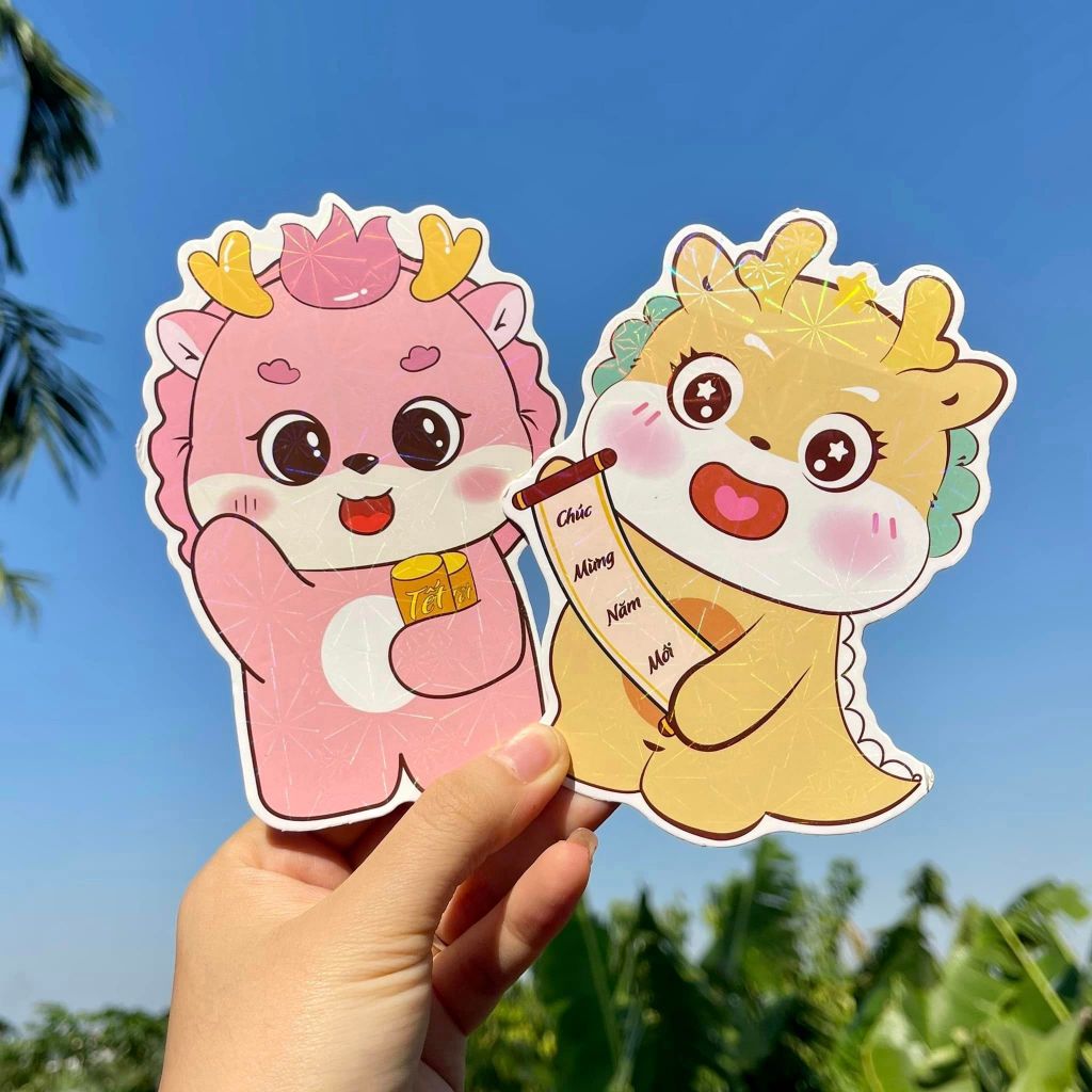 Bao lì xì hoạt hình chibi 2024 GIÁP THÌN