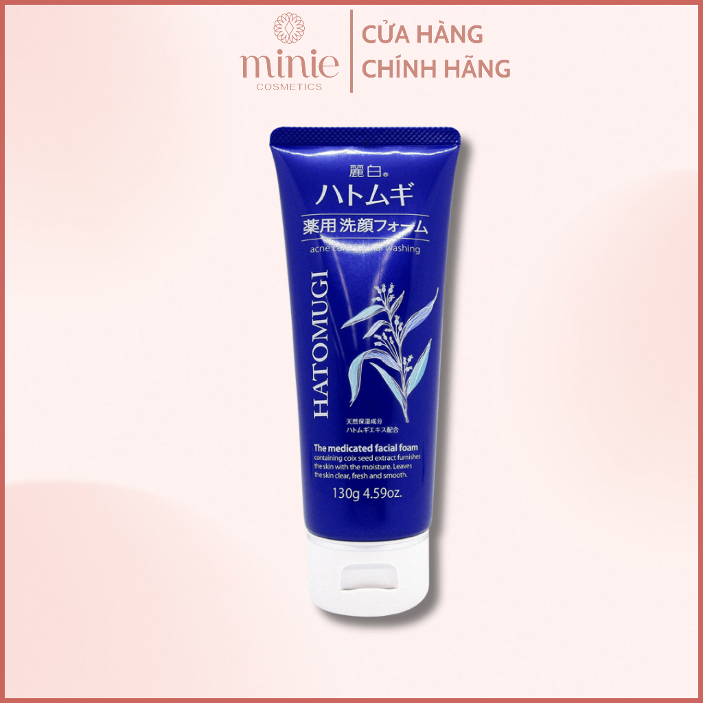 Sữa Rửa Mặt Ngừa Mụn, Sáng Da Hatomugi Acne Care & Facial Washing 130g