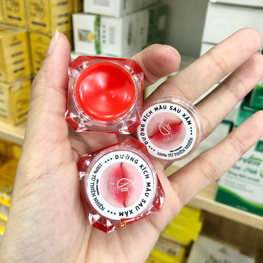 Dưỡng kích màu môi  Son dưỡng đỏ tươi từ gấc triết xuất từ thiên nhiên sau xăm-5g