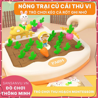  Đồ chơi Đếm Montessori Trò chơi thu hoạch nông trại rau củ vui nhộn. Trò chơi nhổ cà rôt ghi nhớ Sansanvu.vn 