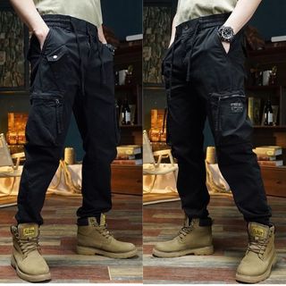Quần Jogger kaki nam Bigsize bo gấu- Quần kaki nam túi hộp khoá kéo
