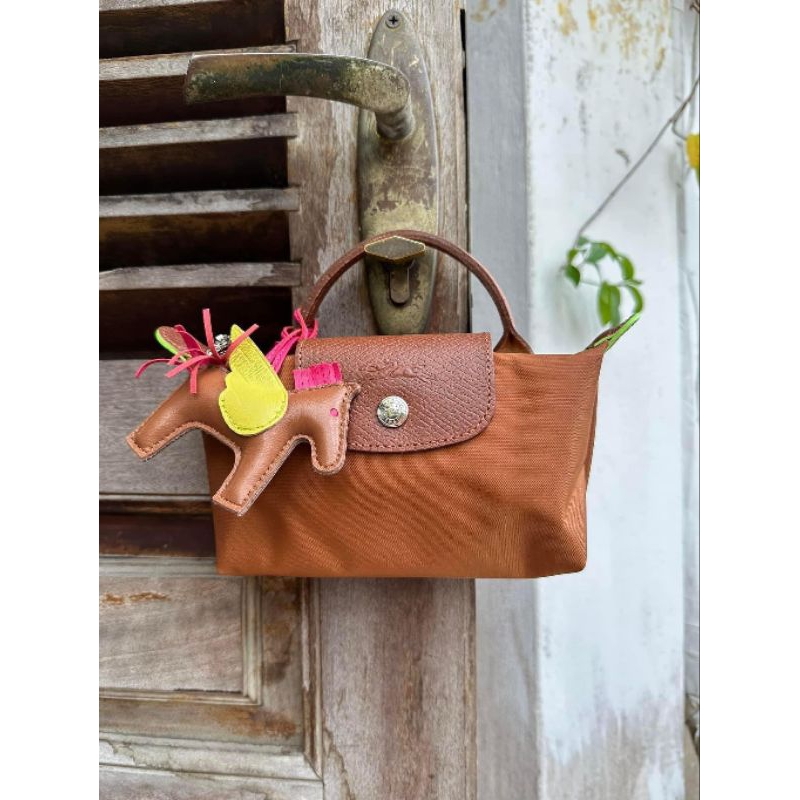 Túi đeo vai, quai xách longch@mp màu nâu cao cấp